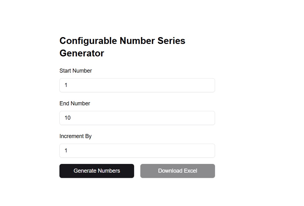 Number Series Generator